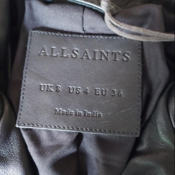 NWT All Saints Balfern Biker jacket, black, US 4 - Picture 11 of 16